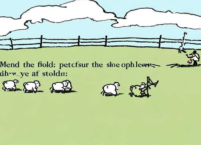 成语故事亡羊补牢简笔画，成语故事亡羊补牢画画