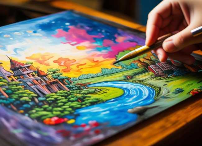 故事涂色画（播放涂色的图的故事）