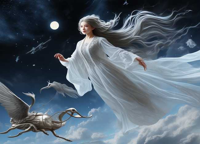 神化故事的画；神化故事的画怎么画好看嫦娥奔月