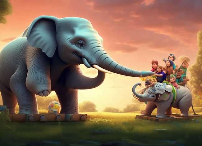 大象跷跷板的儿童故事，大象故事儿童睡前收听