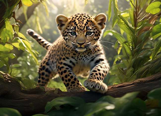 豹子的小故事 - 关于小豹子的有趣故事