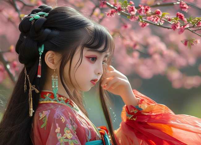 发型 小女孩 汉服发型小女孩