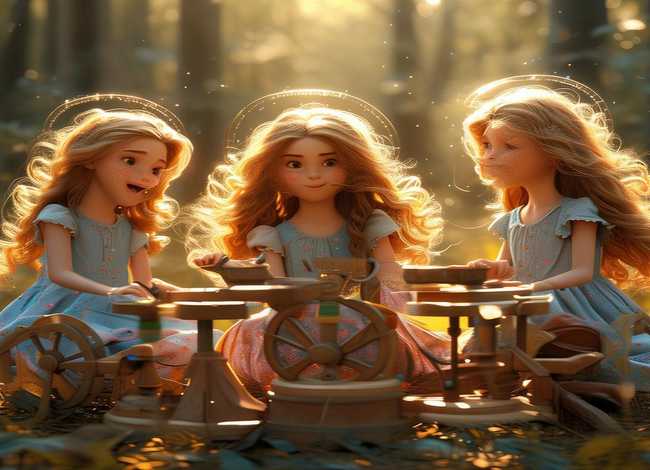 儿童故事三个纺纱女改编 我想听三个纺纱女的故事