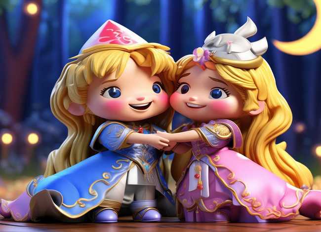 卡通童话情侣照片、卡通童话情侣照片图片