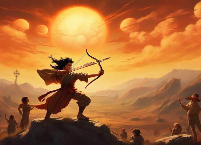 后羿射日儿童故事；少儿故事后羿射日