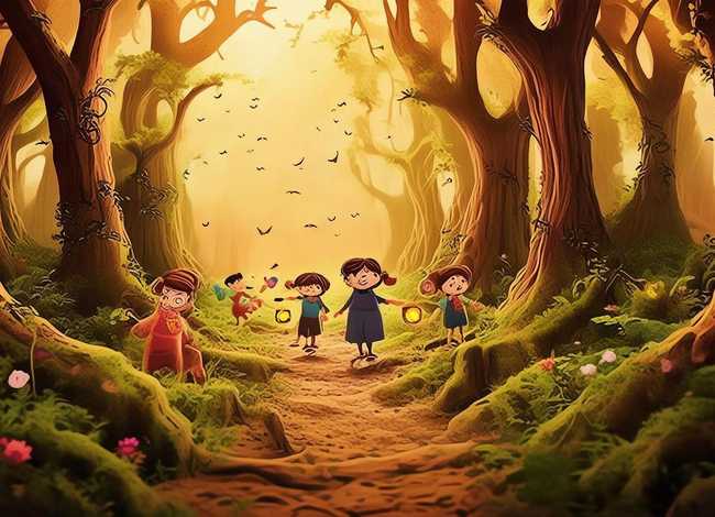 儿童故事森林迷路、幼儿园故事迷路的森林