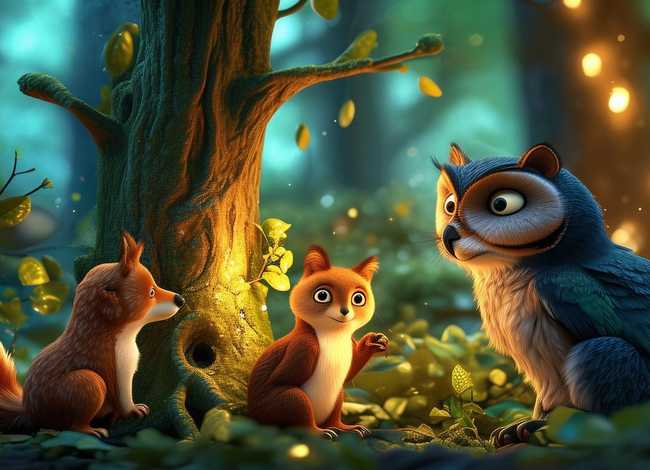 动物故事创意画、动物故事创意画图片