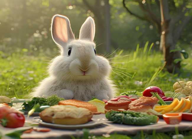 挑食的小白兔故事，挑食的小白兔故事图片