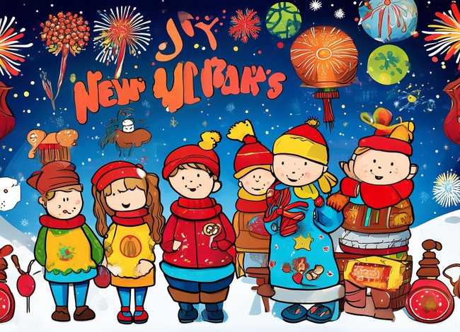 元旦节儿童手抄报诗歌故事童谣 元旦手抄报的儿歌