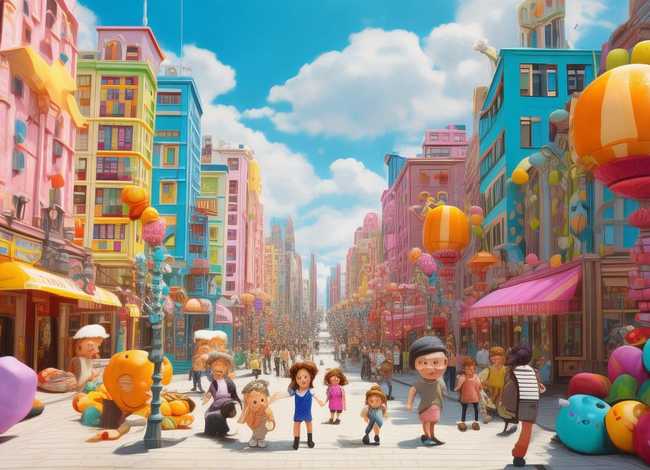 儿童城市画35岁 少儿画城市