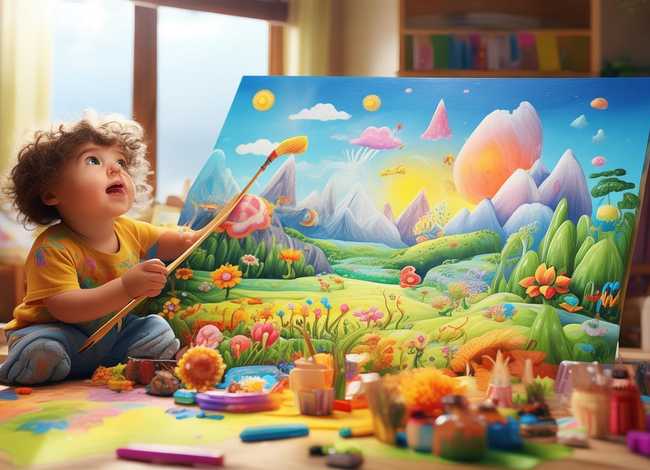 神笔马良儿童画；神笔马良儿童画图片大全