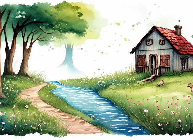 水彩画故事情节插画（水彩画故事情节插画作品）