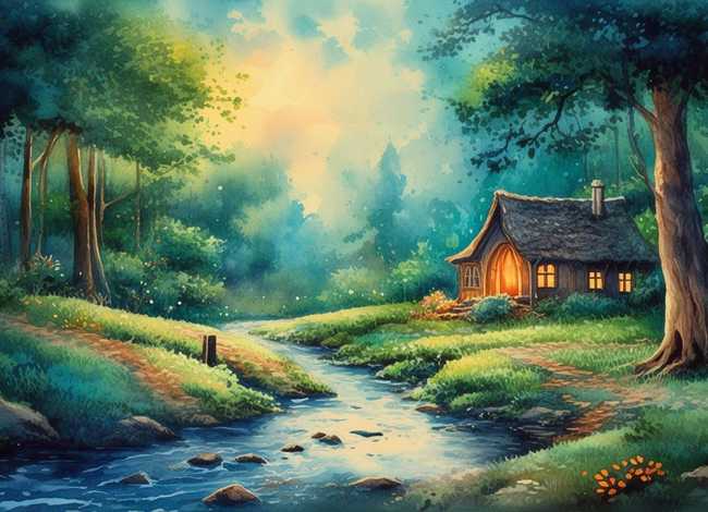 水彩画故事；水彩画完整故事