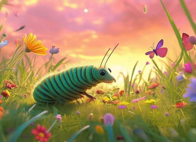 毛毛虫的故事儿童睡前故事 - 幼儿故事毛毛虫的故事