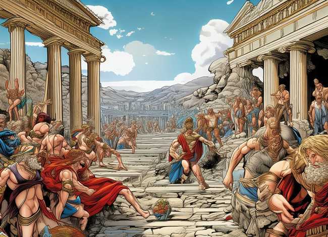 希腊神话故事连环画绘画（希腊神话故事连环画绘画图片）