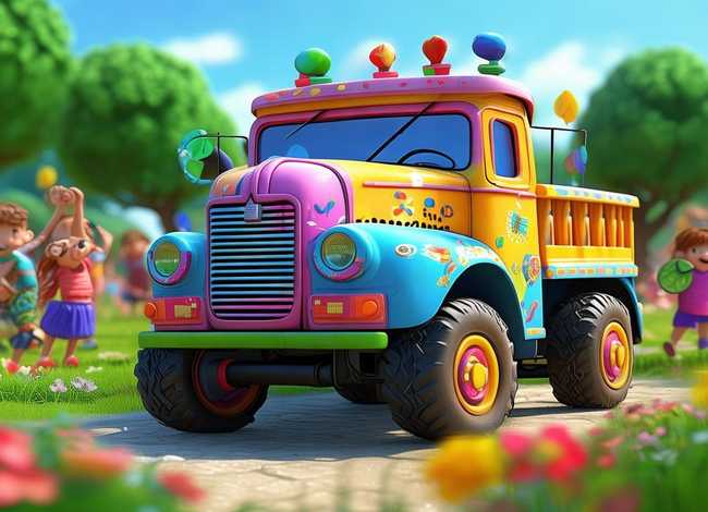 儿童卡车动画视频 - 儿童卡车动画片