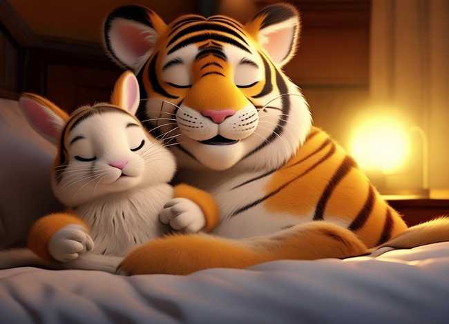 儿童故事老虎和兔子，睡前故事老虎和兔子