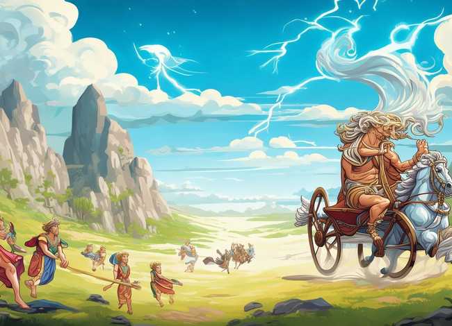 希腊神话故事卡通绘画，希腊神话故事的画