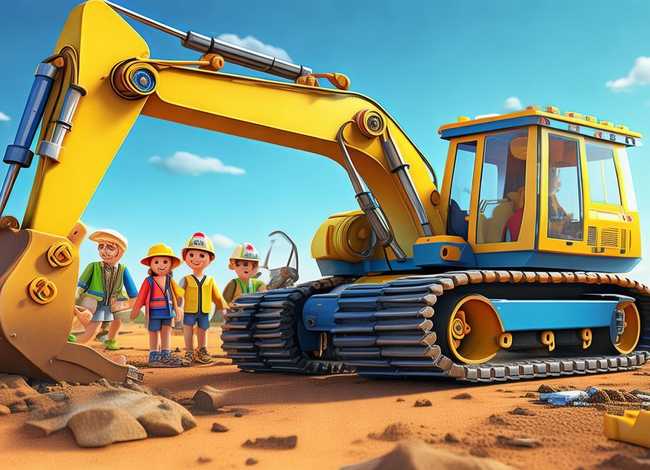 挖土机动画片儿童挖掘机动画片，挖土机 儿童挖掘机动画片