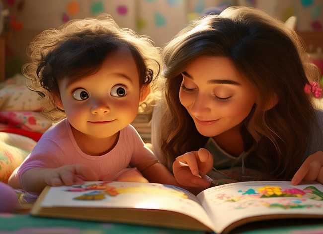 妈妈给我讲故事儿童画 - 妈妈给我讲故事画画