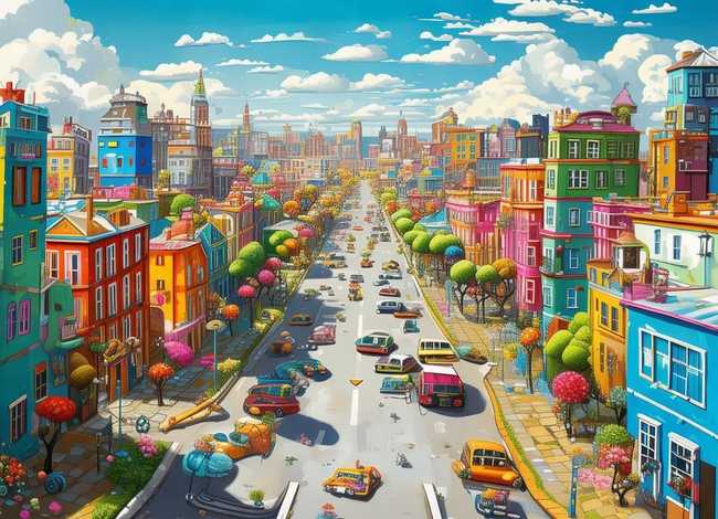 儿童画城市的图片(小孩画城市的图) 儿童画城市的图片(小孩画城市的图)