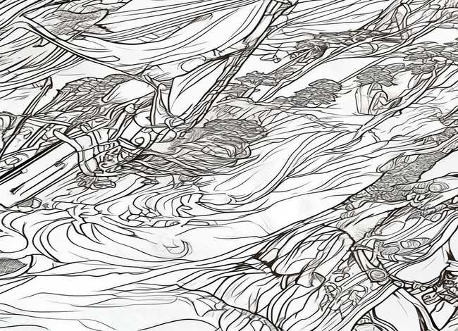 经典故事画手抄报；经典故事画手抄报线稿图片