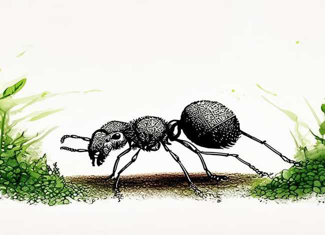 蚂蚁的故事线描画、蚂蚁的故事线描画简单
