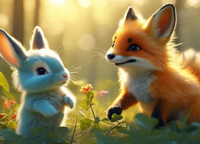 小狐狸小故事，小兔子和小狐狸的故事