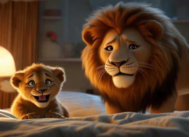 儿童睡前经典故事小狮子、儿童睡前经典故事爱说大话的狮子