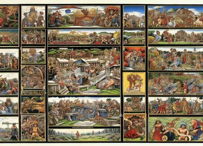 神话故事连环画6张故事，神话故事连环画6张故事书