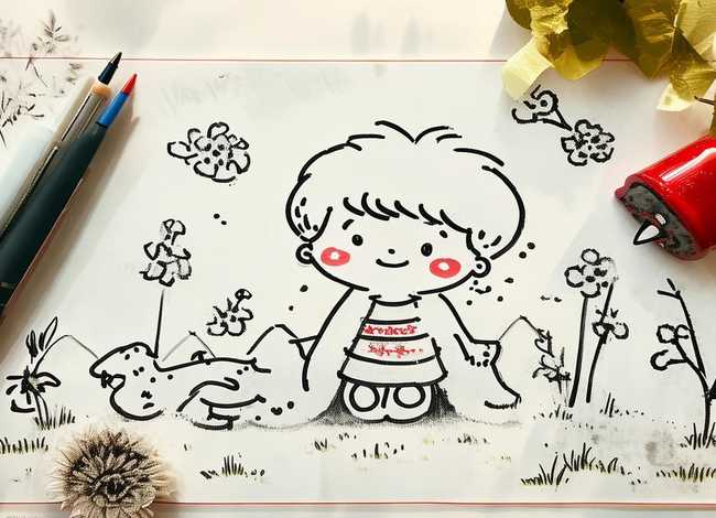 水墨画儿童画；水墨画儿童画简单又漂亮