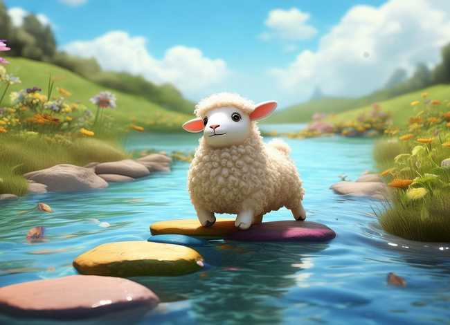 儿童故事小羊过河全文 - 小羊过河故事文字版
