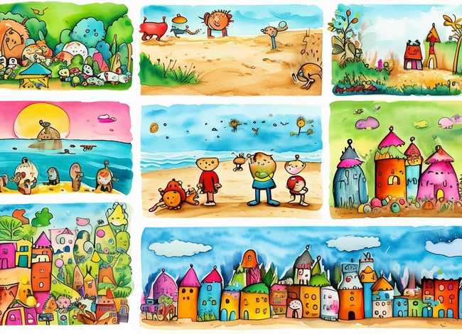 水彩笔儿童画，水彩笔儿童画大全