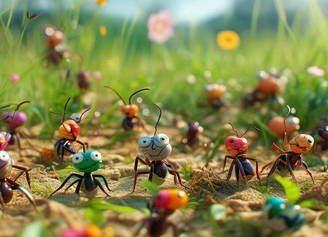 蚂蚁儿童主题画 蚂蚁儿童主题画图片大全