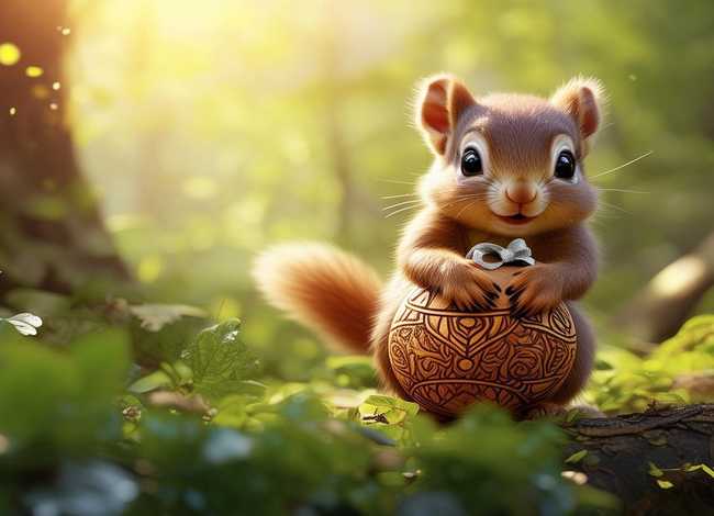 二年级小松鼠的故事，松鼠的小球故事二年级