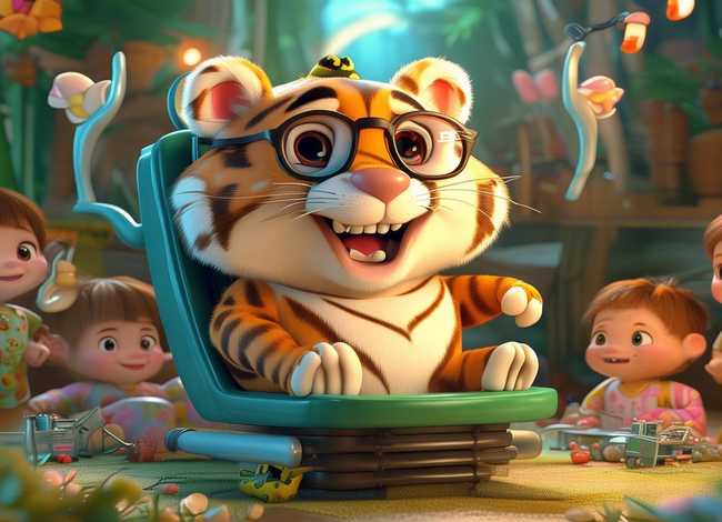 儿童故事老虎拔牙图片 幼儿故事老虎拔牙图片