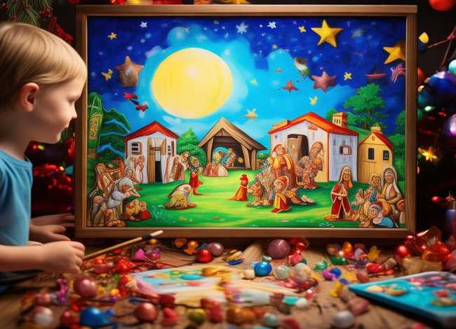 儿童创意画圣诞主题圣诞节的来历；圣诞节为主题的儿童画