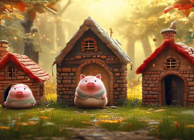 儿童故事三只小猪完整版 - 小儿故事视频三只小猪