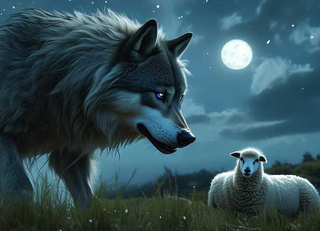 大灰狼吃小绵羊的故事 - 大灰狼吃小绵羊的故事睡前故事