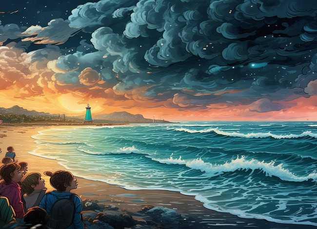 台风儿童故事、台风天的故事