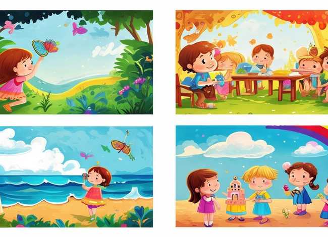 儿童四格故事画，幼儿园四格画故事