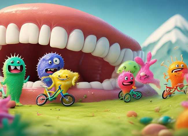 口腔细菌儿童故事 口腔细菌儿童画