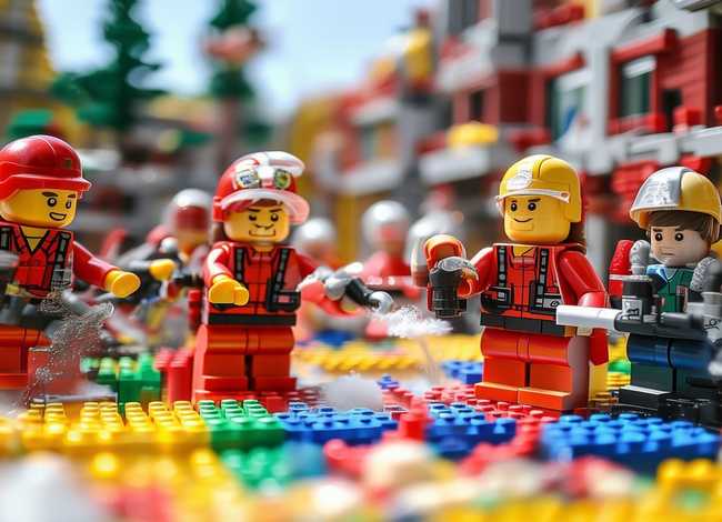 消防故事儿童乐高 - 乐高消防员的故事