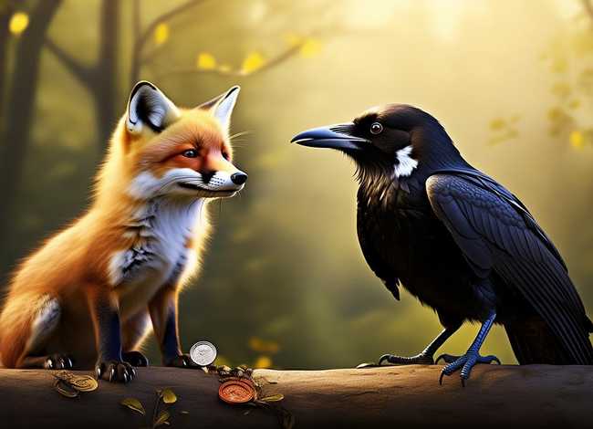 小狐狸 的故事 - 乌鸦和小狐狸的故事 小狐狸 的故事 - 乌鸦和小狐狸的故事