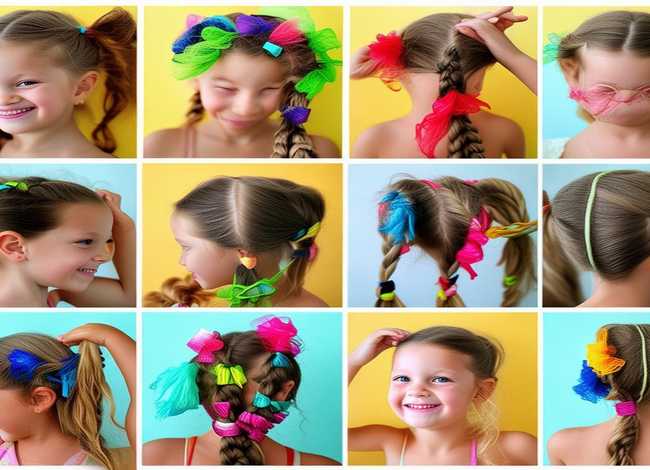 女童发带编发扎法大全；小女孩发带扎头发方法