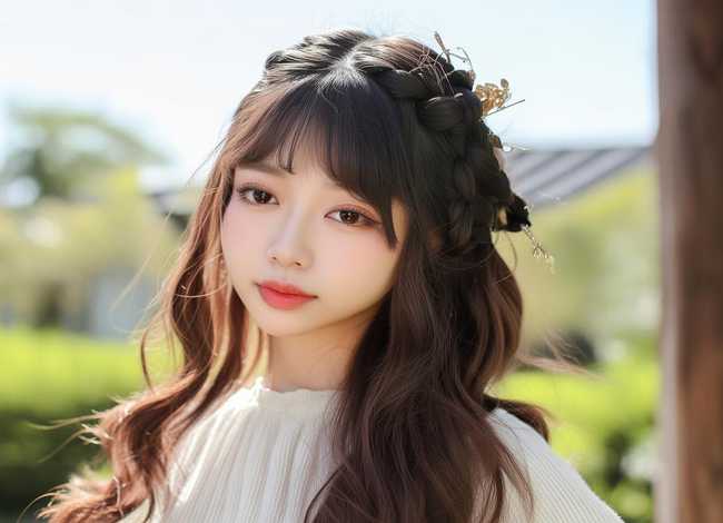 韩发型女中长编发 韩发型女中长编发图片