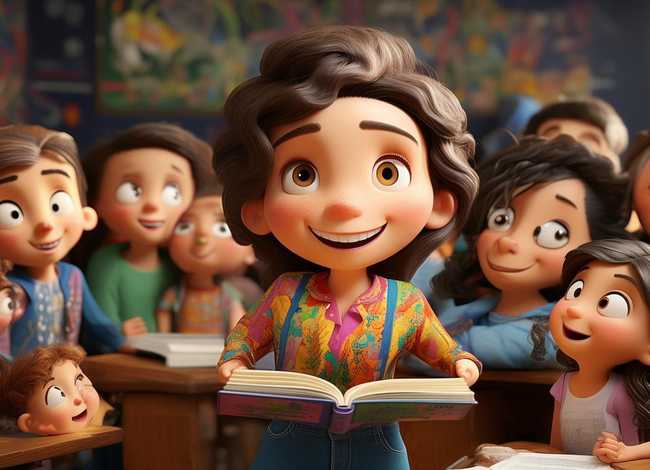 讲故事简笔画、老师讲故事简笔画