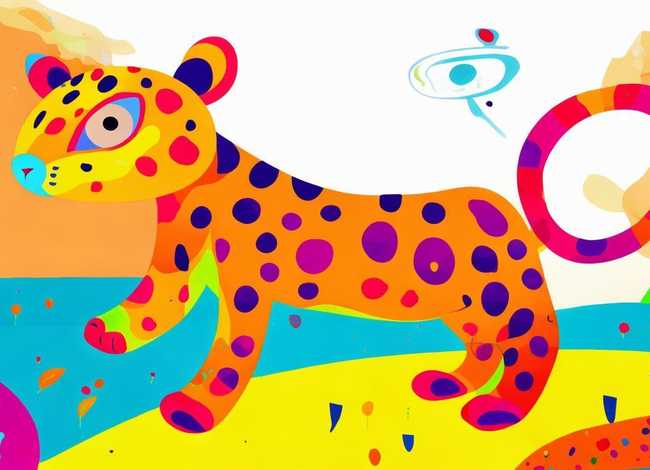 豹子儿童画；豹子儿童画简笔画简单儿童画