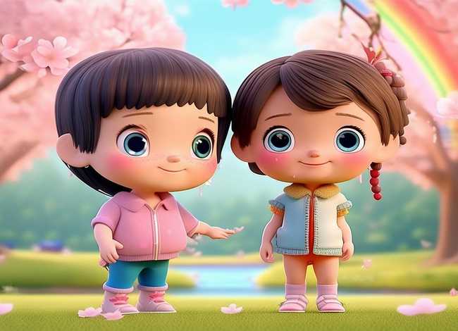 儿童爱情图片（儿童爱情图片卡通）