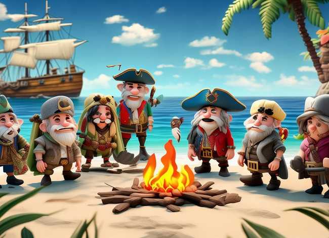 小海盗故事 - 十个小海盗的故事